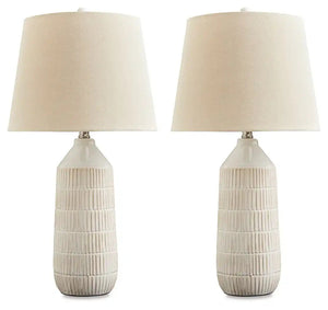 Willport - Ceramic Table Lamp (Set of 2) - Off White - Best Buy Furniture