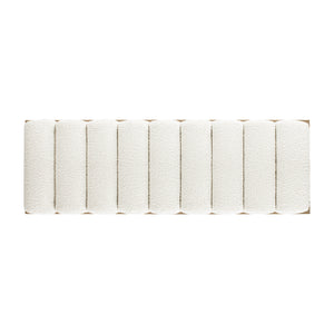 Bella 52-Inch Upholstered Accent Bench, Ivory White Boucle