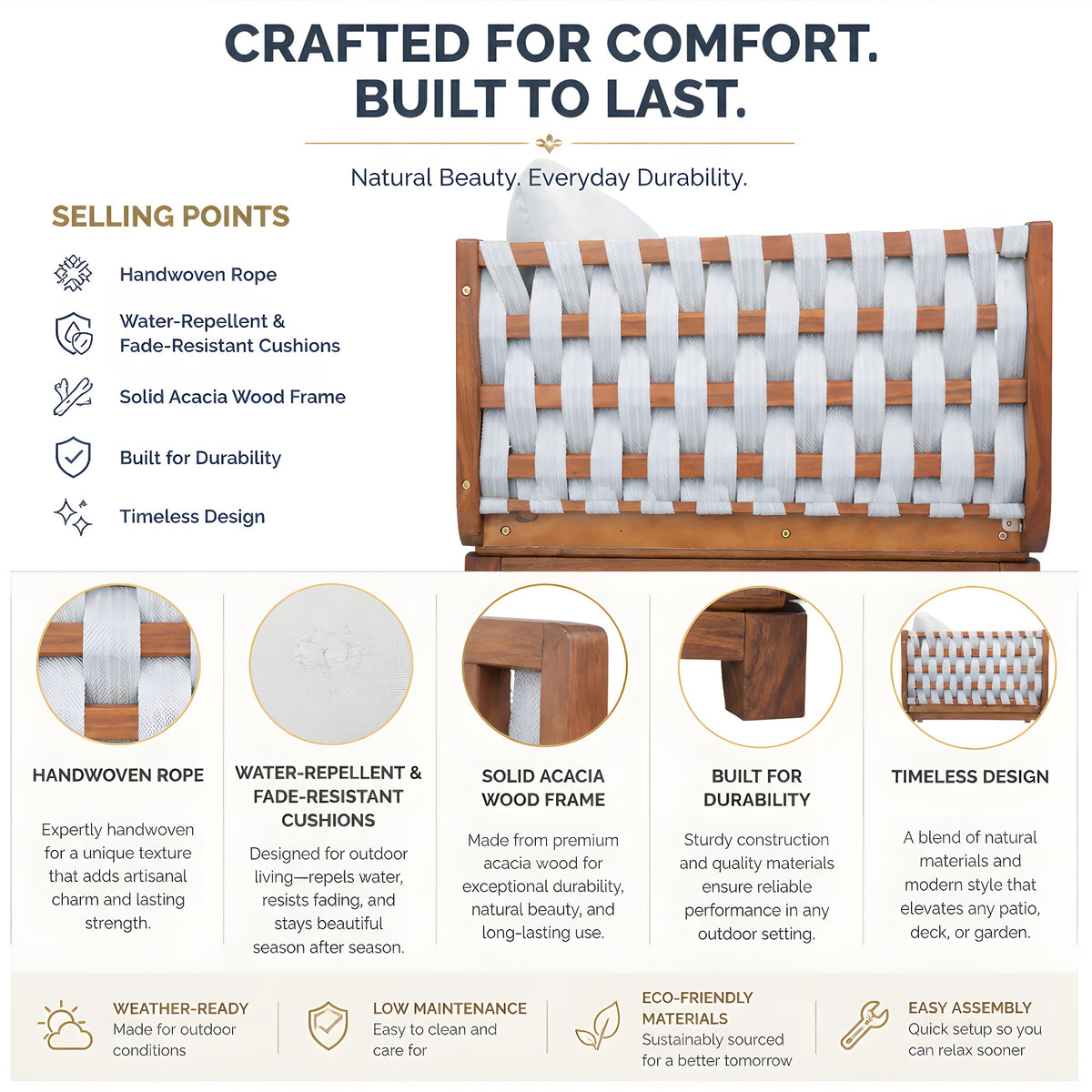 4 Pcs Outdoor Patio Furniture Set