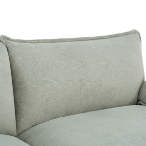 Modern Loveseat Sofa, Upholstered Couch With Side Storage Pockets
