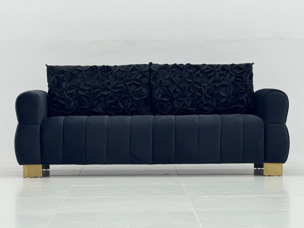 FX-P56-BKH Velvet Sofa