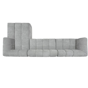 122" Modern L-Shaped Sectional Sofa with High-Density Foam and Chaise Lounge