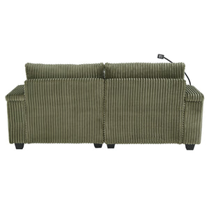 Modern Chaise Sofa With Adjustable Backrest, Cup Holders, Phone Holder & Storage Compartments For Living Room