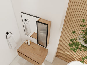 10'' Bathroom Wall Mirror Cabinet with Acrylic Door