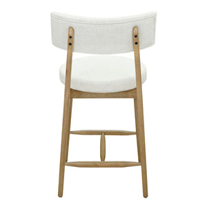 Mid Century Modern Counter Stools, Fabric Upholstered Chairs