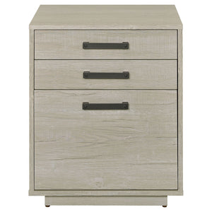 Loomis - 3 Drawer Home Office File Cabinet - White / Gray