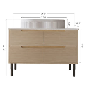 36 Inch Bathroom Vanity with Ceramic Sink