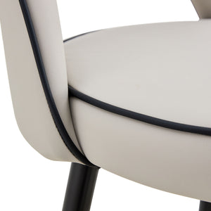 Modern Upholstered 360° Rotatable Bar Chair With Metal Legs For Dining Room (Set of 2)