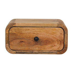 Avora Mini Wall-Mounted Oak-ish Nightstand, 1-Drawer