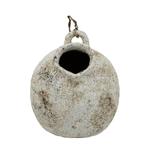 9.8x8.3x10.3" Hand-Pulled Decorative Ceramic Jug with Worn Finish