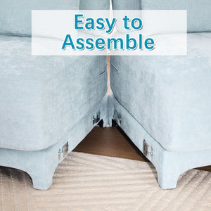 Stylish Sofa With Ottoman And Lumbar Pillows, Ergonomic Design