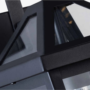 13-Inch Dusk to Dawn Outdoor Wall Light, Modern Black Waterproof Sconce