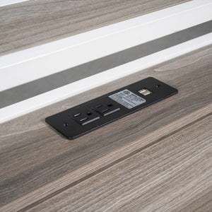 Platform Bed Frame With Trundle, USB Ports And Slat Support, No Box Spring Needed