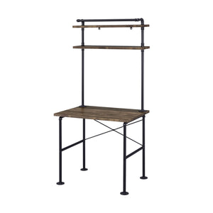 Ensata - Rustic Writing Desk - Black / Oak - Best Buy Furniture