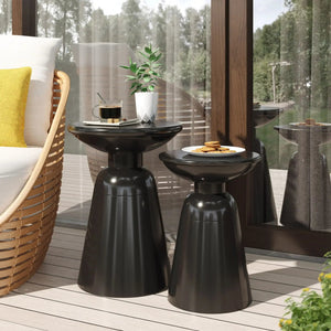 Serenita - Outdoor Side Tables With Flared Design (Set of 2) - Best Buy Furniture