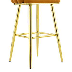 Bubble, Ball Chain Tufted Bar Chairs For Kitchen Island & Home Bar (Set of 2)
