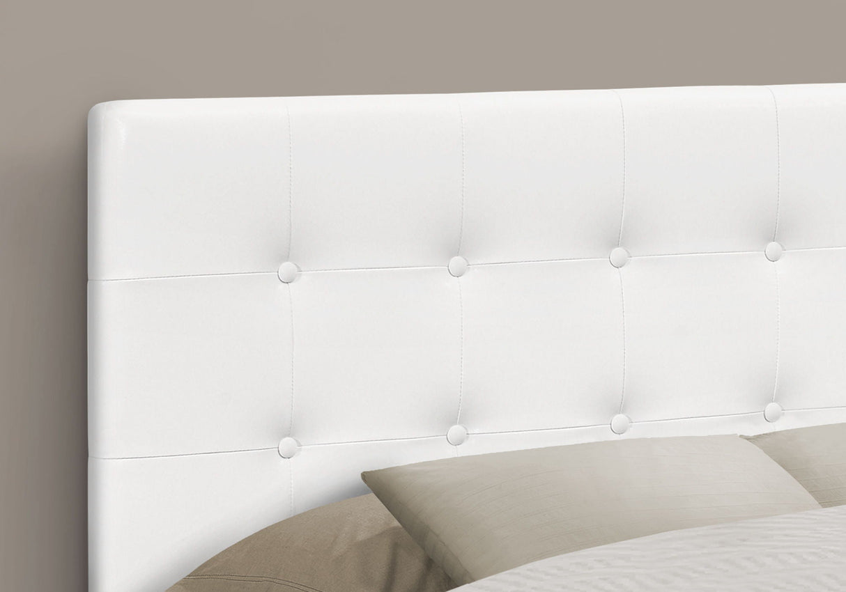 Full Size Headboard Only Upholstered Leather Look - White - Best Buy Furniture