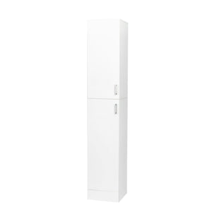 Freestanding Cabinet With Inadjustable Shelves And Two Doors For Kitchen, Dining Room - White