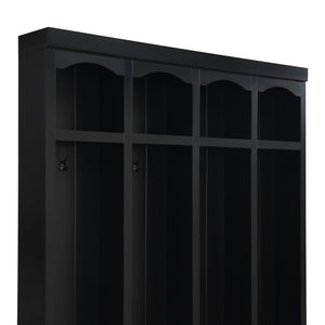 Entryway Hall Tree With Bench, 4 Hooks & Open Storage Space