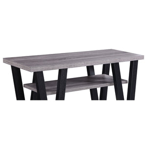 Rectangle Sofa Table With V Line Design - Gray