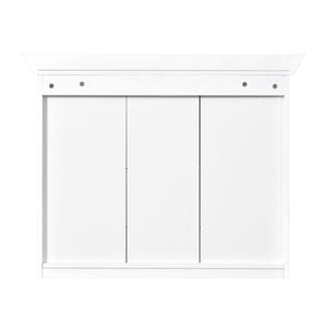 Bathroom Medicine Cabinet With Mirror, 5 Adjustable Closed Shelves, Wall-Mounted - White