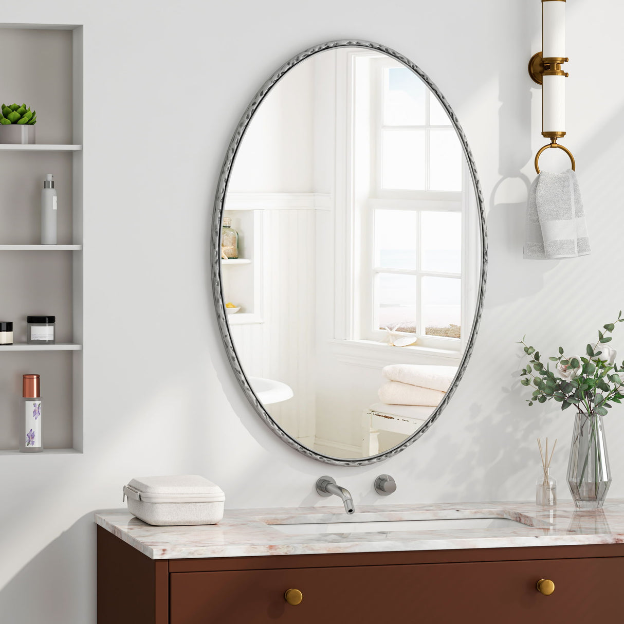 Art Oval Retro Mirror, Wall Hanging