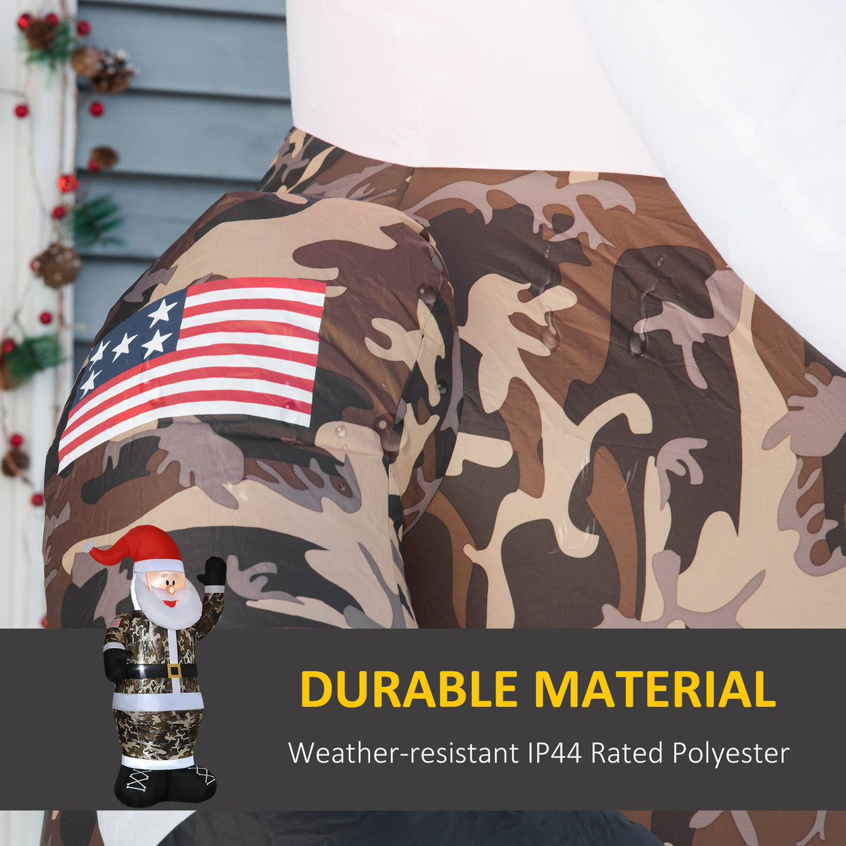 HOMCOM 8' Christmas Inflatables Outdoor Decorations