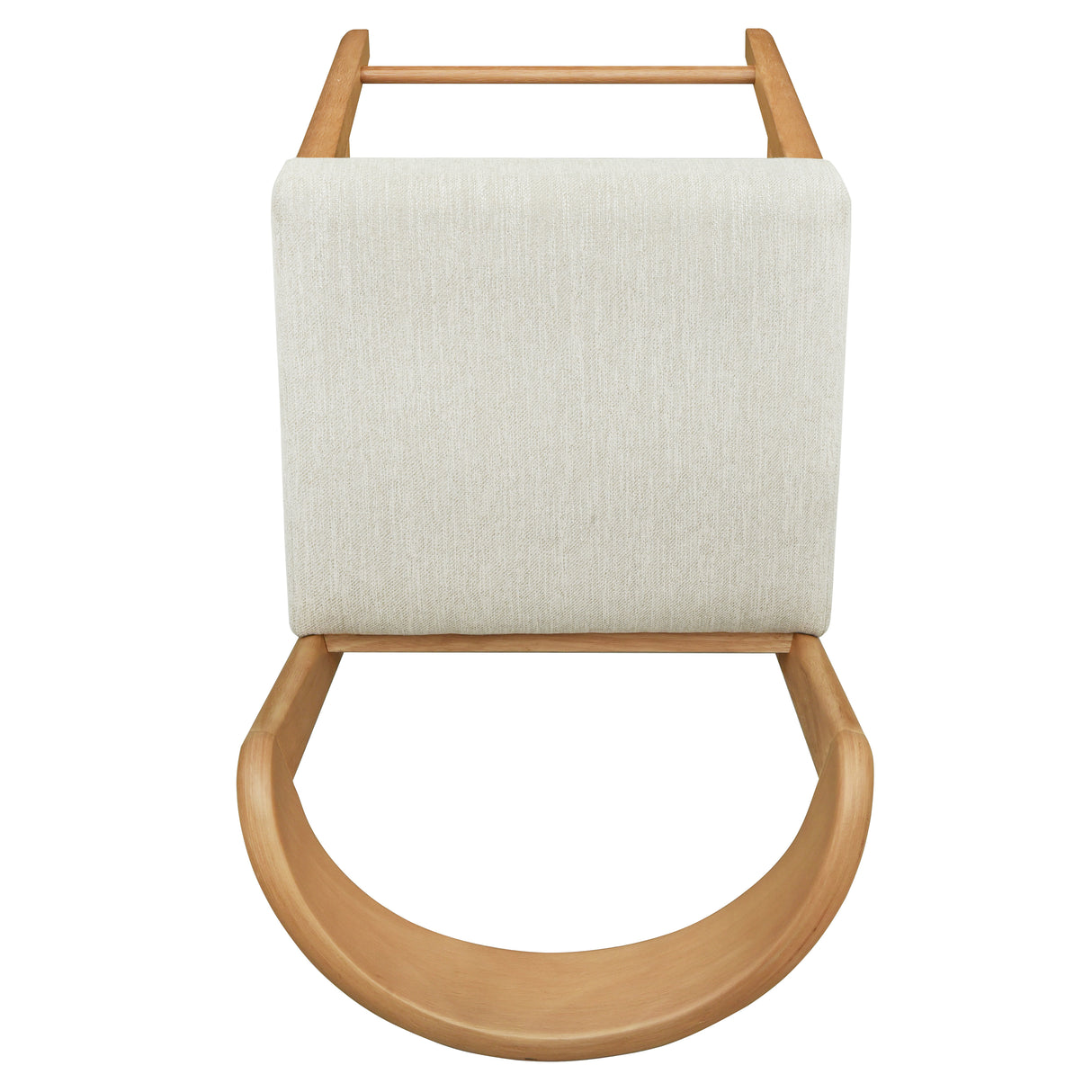Solid Rubber Wood Counter Stools (Natural Oak + Beige) Set of 2