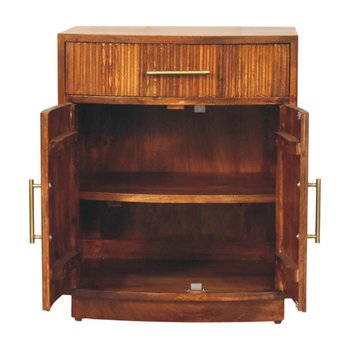 Solid Wood Milan Fluted Bedside Cabinet