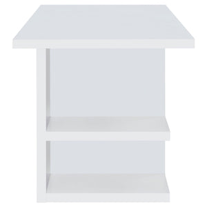 Hannah - 4 Shelf Writing Desk With Open Shelving - White