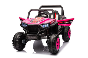 12V7A*1 30W*4 Four-Wheel Drive Seat One Button Start, Forward And Backward, High And Low Speed, Music, Front Light, Power Display, Two Doors Can Open, 2.4G R / C, Seat Belt Four Wheel Absorber