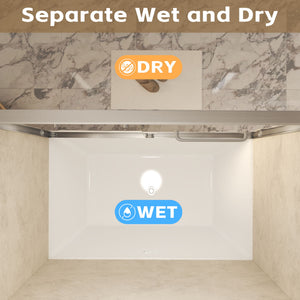 Double Sliding Shower Door With Explosion Proof Film