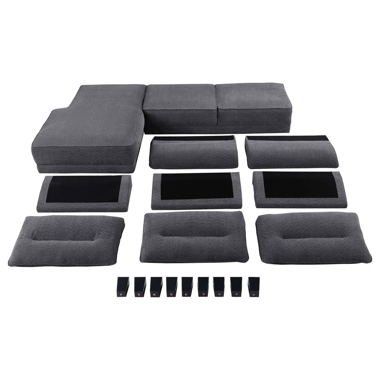 Verona - Loose Back Sectional Sofa - Gray