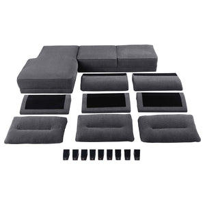 Verona - Loose Back Sectional Sofa - Gray