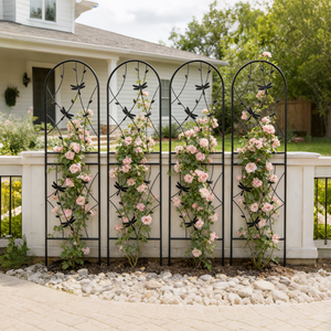 4 Pack Metal Garden Trellis for Climbing Plants