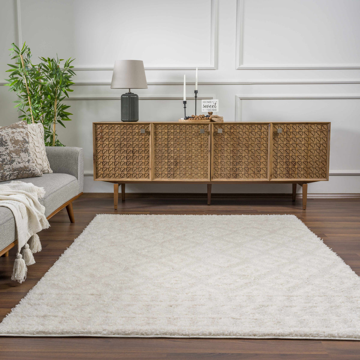Boutique Rugs Eivin Cream Diamonds Plush Rug - view 10