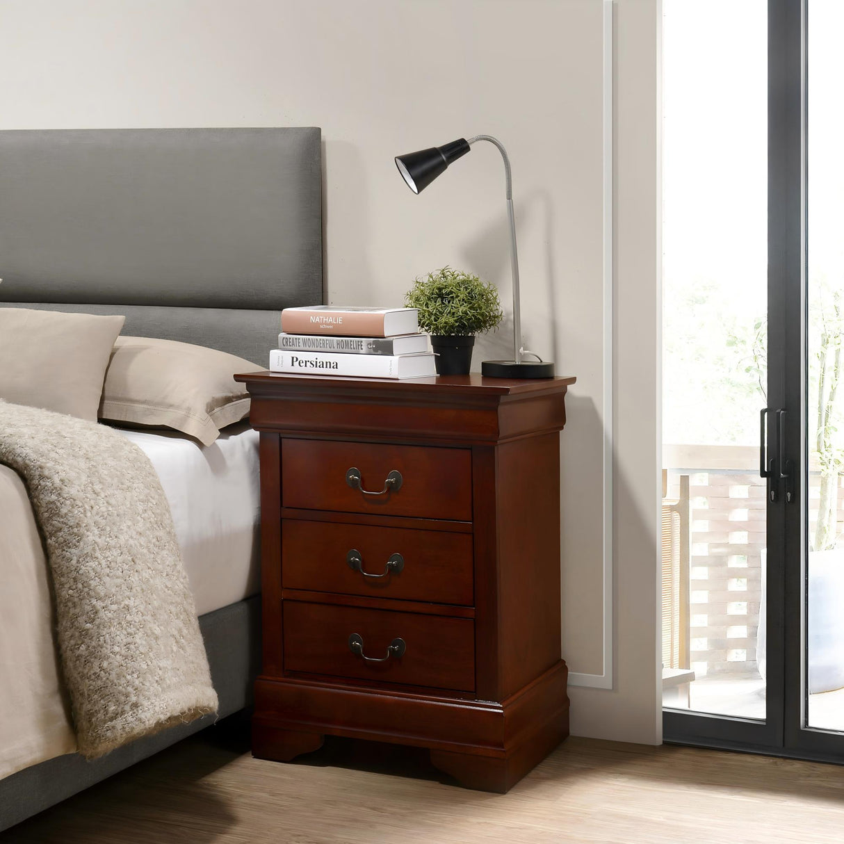 Louis Phillipe - Nightstand - Wood