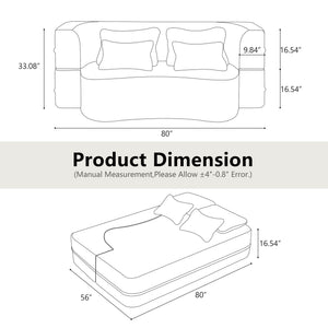 Modern Floor Sofa With 4 Pillows