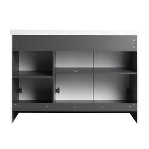 Contemporary Freestanding Bathroom Vanity With Resin Sink & Soft-Close Cabinet Doors