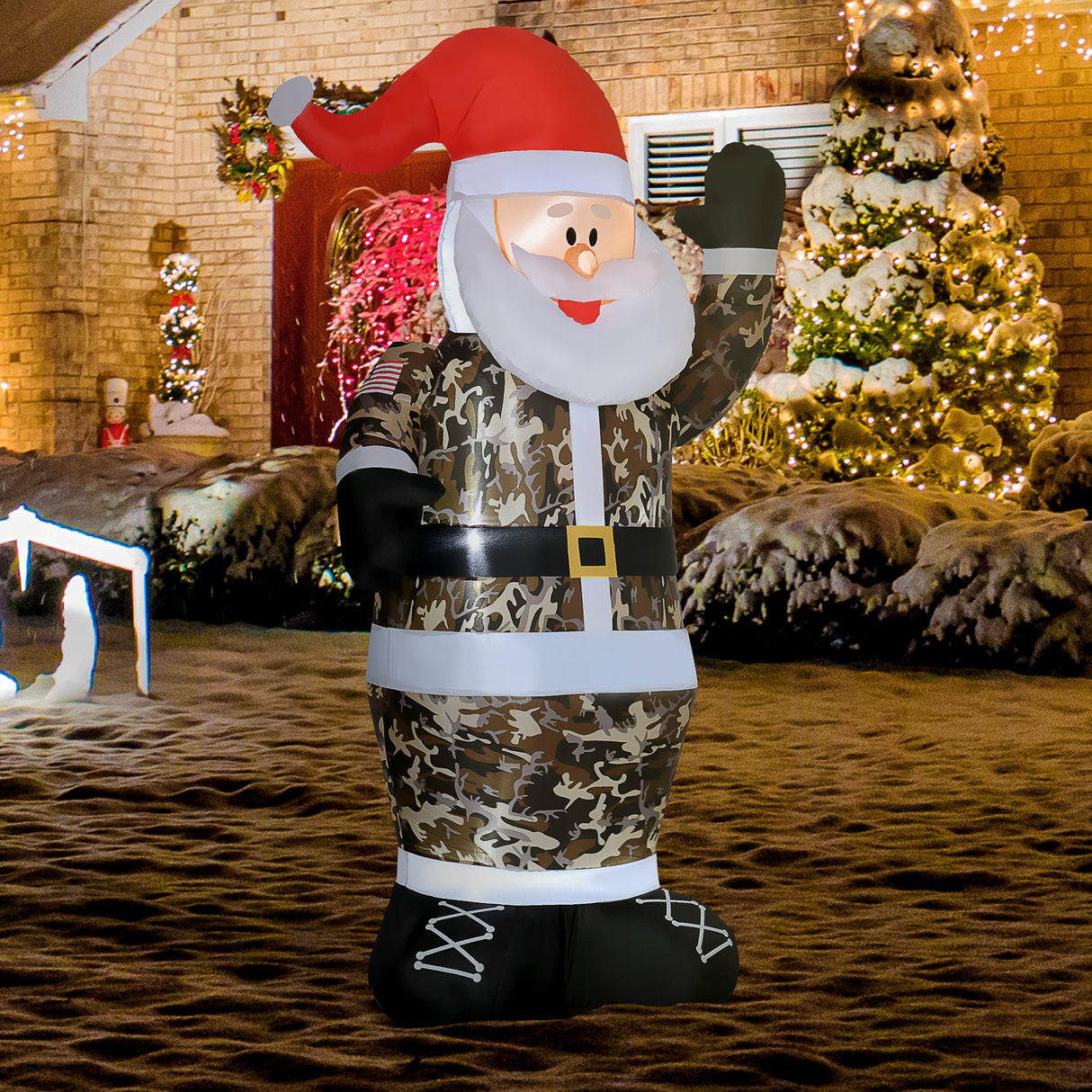 HOMCOM 8' Christmas Inflatables Outdoor Decorations