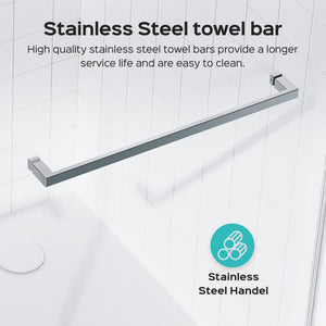 Frameless Double Sliding Soft-Close Shower Door, 3 / 8" (10Mm) Thick SGCC Tempered Glass Door, Matte