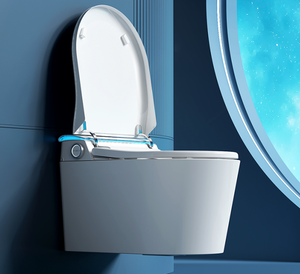 Wall-mounted Smart Toilet, Automatic Lid Opening, No Water Pressure Limitation, Wall Drain, All-in-One Bidet with Aromatherapy Deodorization for Home Use