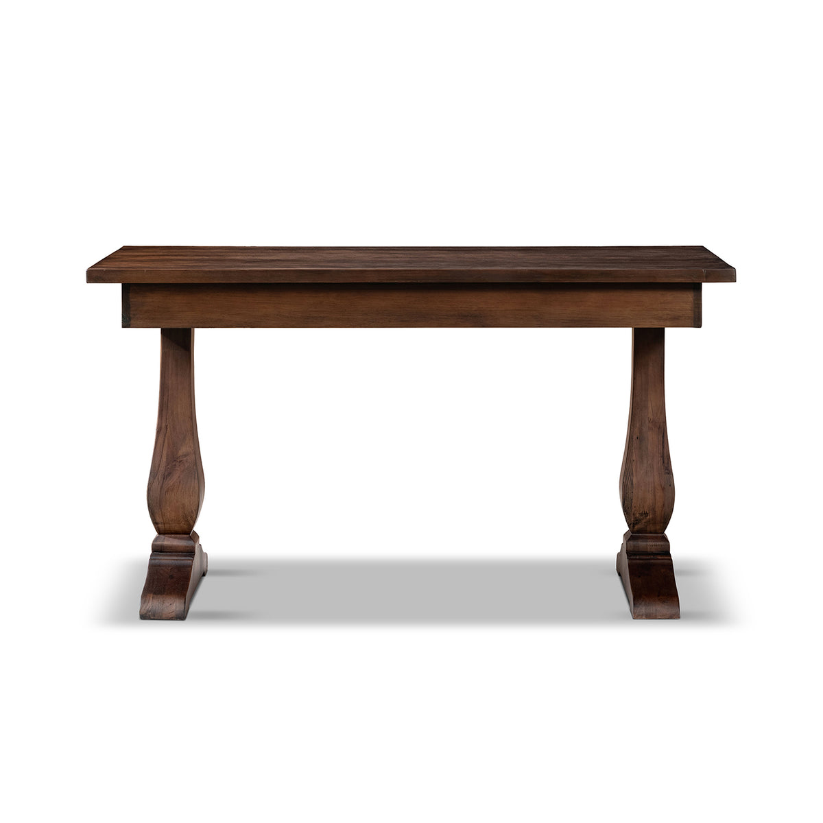 Whitmore 55-Inch Reclaimed Pine Wood Writing Desk, Java Brown