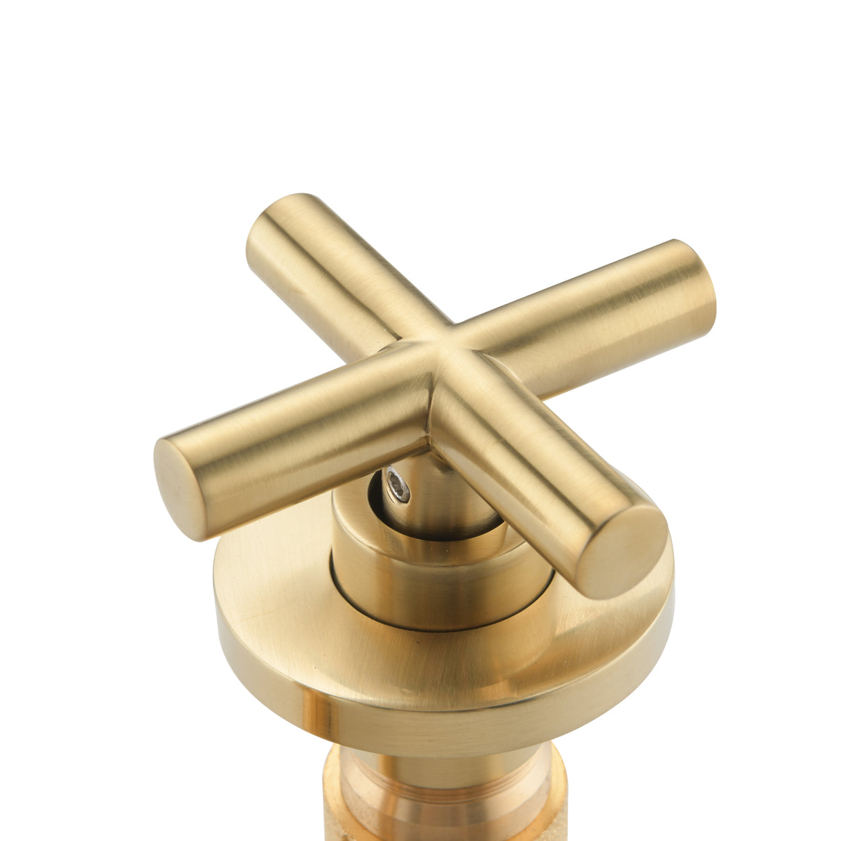 Wall Mounted Dual Handle Bathroom Sink Faucet with Pop-Up Drain (No Overflow)