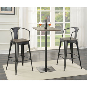 Staccato - Square Pub Height Bar Table - Dark Brown