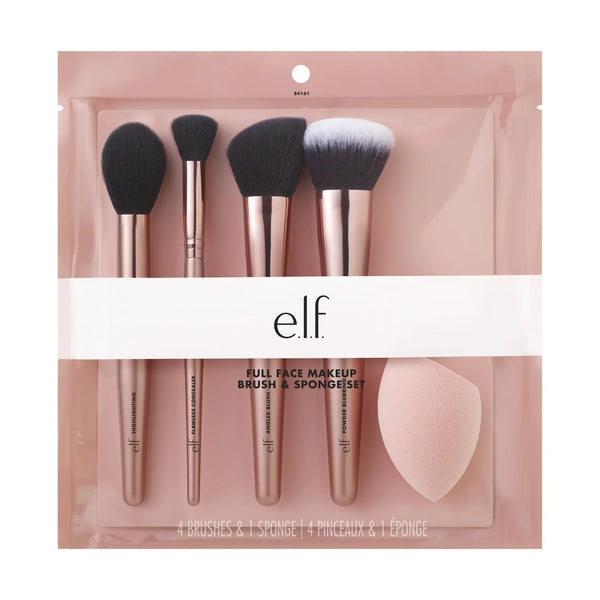 e.l.f. Complexion Essentials Brush & Sponge Set - New