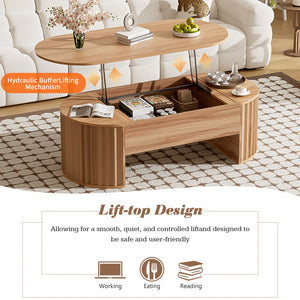 U-Can 47.2'' Lift Top Coffee Table with Hidden Compartment