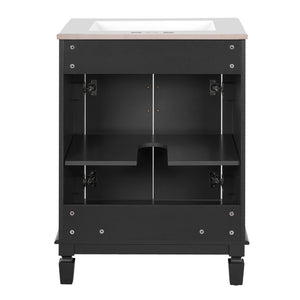 Bathroom Vanity With Top Sink, Cabinet With 2 Soft Closing Doors