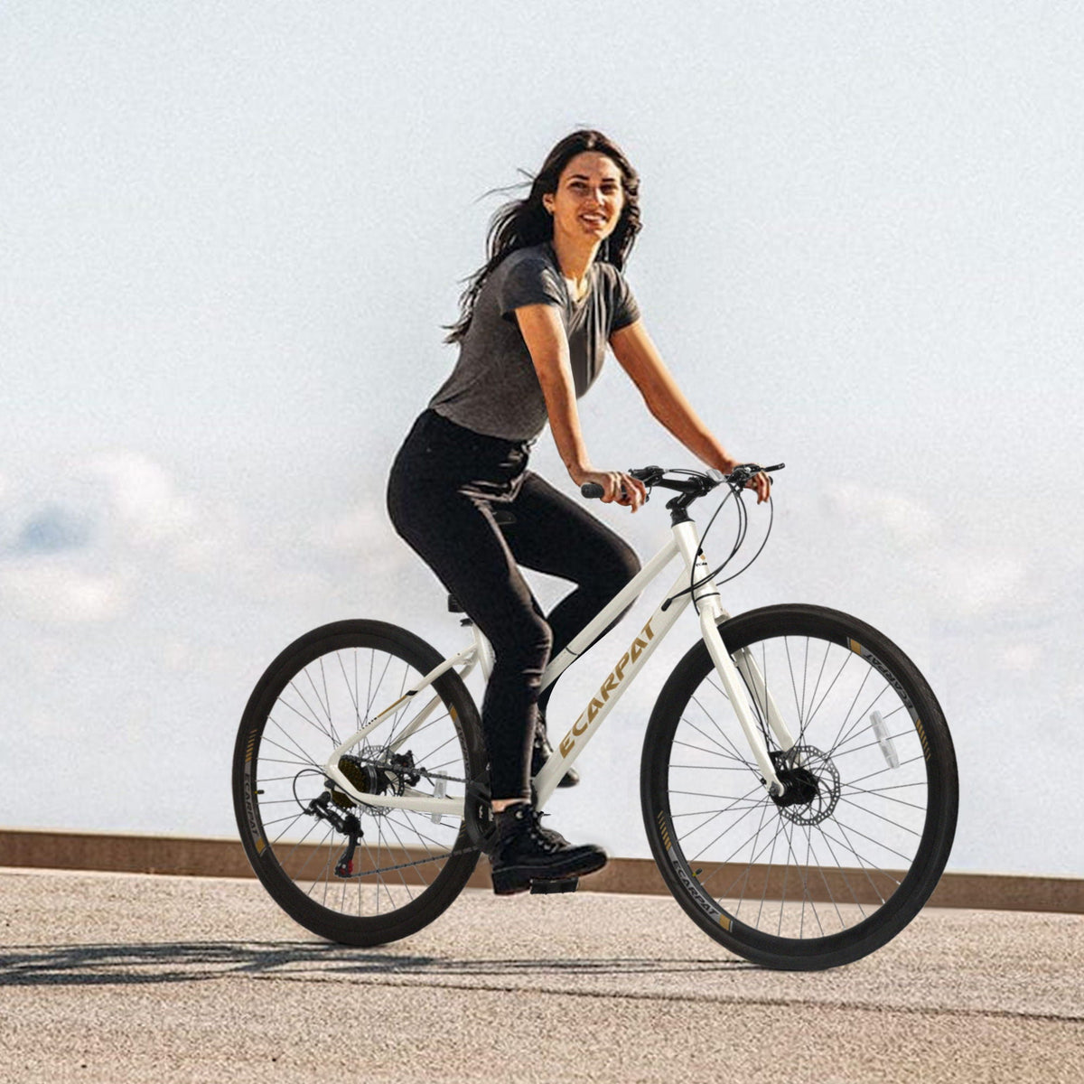 ECARPAT SPORT A28250 Road Bike with Aluminum Alloy Wheels and 21-Speed Gear System - view 3