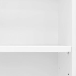 Entryway Bench With Integrated Shoe Cabinet, 3 In 1 Design And Mirrored Cabinet Door, Hall Tree With 4 Sturdy Hooks And Foldable Seat For Entrance, Living Room - White